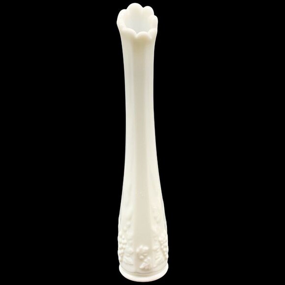 Westmoreland Paneled Grape Milk Glass Bud Vase 10”T 2”W - Picture 3 of 8
